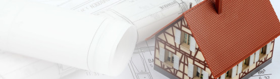 Miniaturhaus und Baupläne